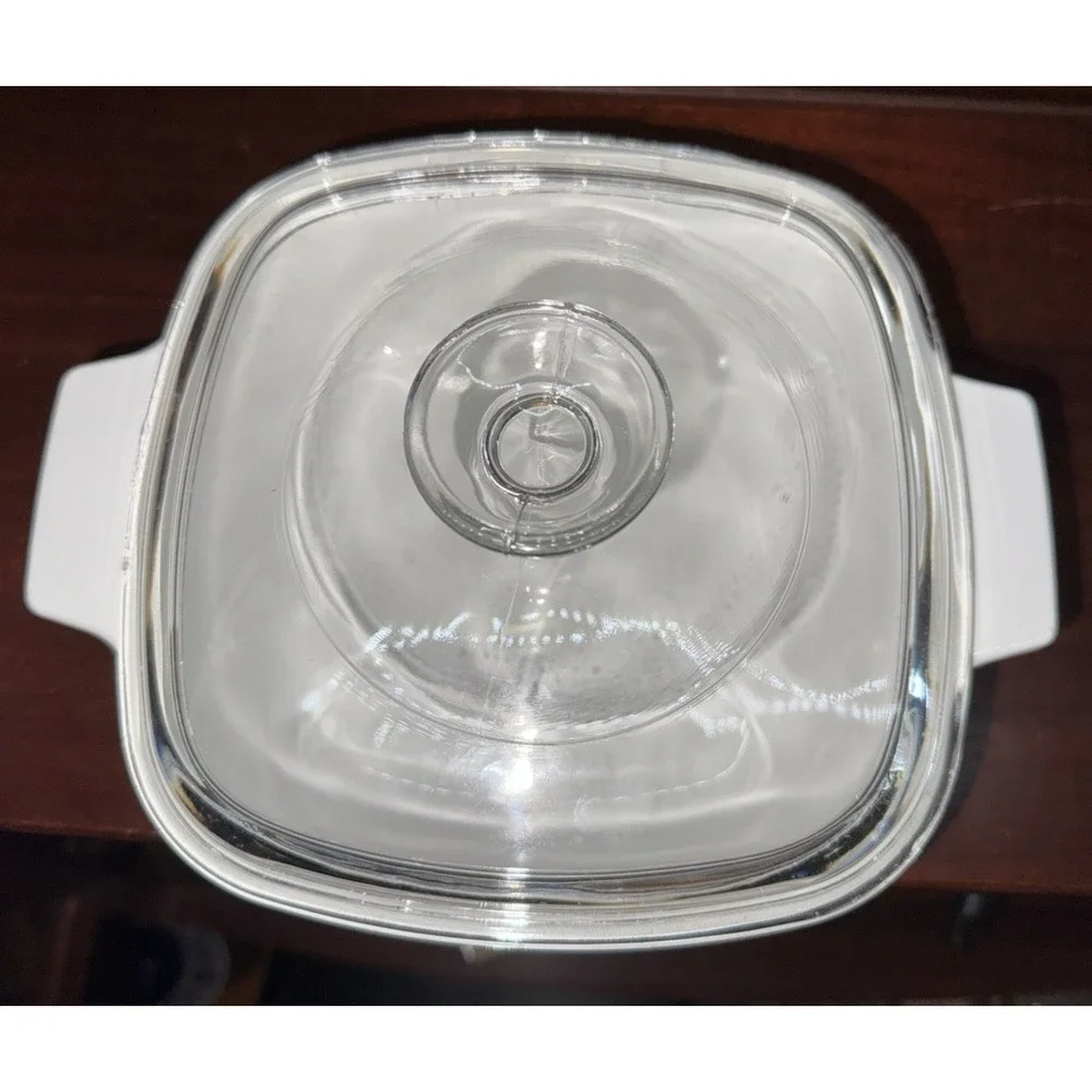 Vintage CorningWare Floral Basket A-1 1/2 B White‎ Casserole Dish 1.5L Glass Lid
